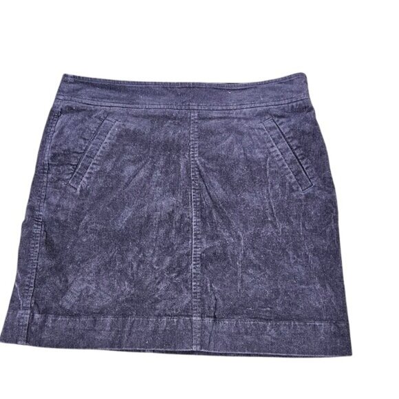 Loft Womens Corduroy Skirt Size 6 Navy Blue - Picture 1 of 4